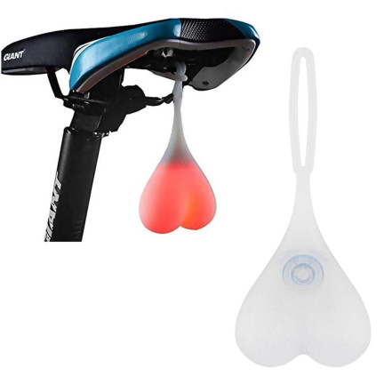 TG70275 Lampka rowerowa serce, jaja silikonowe Led, lampa tylna do roweru