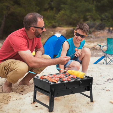 TG71421 Grill ogrodowy węglowy, przenośna składana walizka, gril turystyczny na kemping