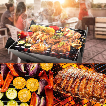 TG71418 Mini grill ogrodowy składany, gril turystyczny na kemping, łarwy do przenoszenia