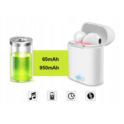 85166BEZPRZEWODOWE SŁUCHAWKI i7S TWS POWERBANK