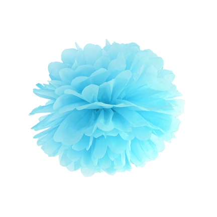 34907 POMPON bibułowy 15 cm biały dekoracja pompony