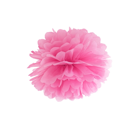 34907 POMPON bibułowy 15 cm biały dekoracja pompony
