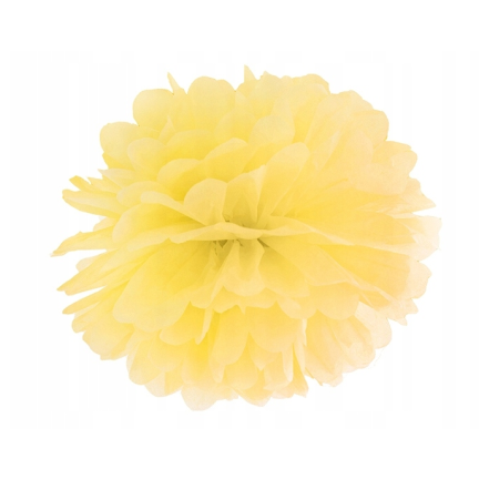 34907 POMPON bibułowy 15 cm biały dekoracja pompony