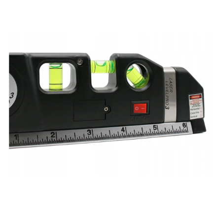 ZW68 POZIOMICA LASEROWA LED Z MIARKĄ MIARA + BATERIE