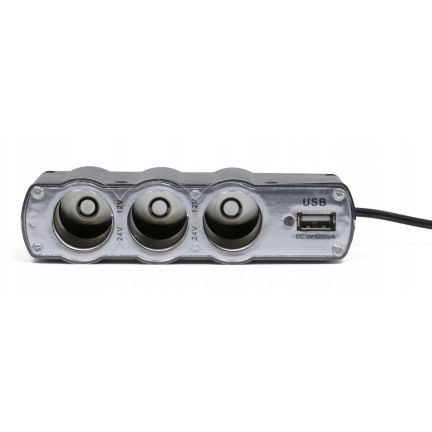 SM1 Rozdzielacz zapalniczki na 3 gniazda + USB