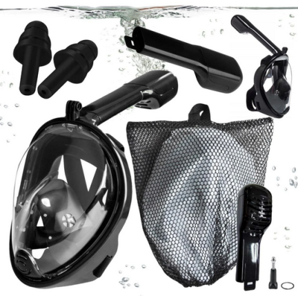 L21B1 MASKA DO SNORKELINGU NURKOWANIA PEŁNOTWARZOWA SYSTEM ODDYCHANIA UCHWYT