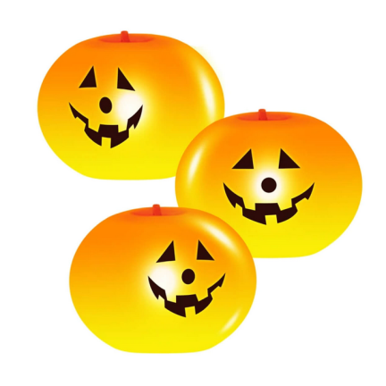 TG74159 BALONY HALLOWEEN LED 5SZT DYNIE ŚWIECĄCE DEKORACJE POMARAŃCZOWE