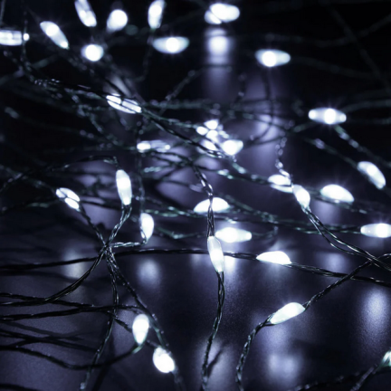 LZ300 LAMPKI CHOINKOWE 300 LED ZIMNE WEWNĘTRZNE NA CHOINKĘ AŻ 8 TRYBÓW ŚWIECENIA