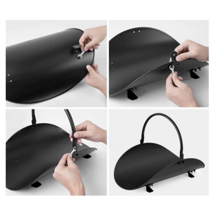 KOM5806 METALOWY STOJAK NA DREWNO KOMINKOWE METALOWY CZARNY KOSZ Z UCHWYTEM 48X38,5X42CM