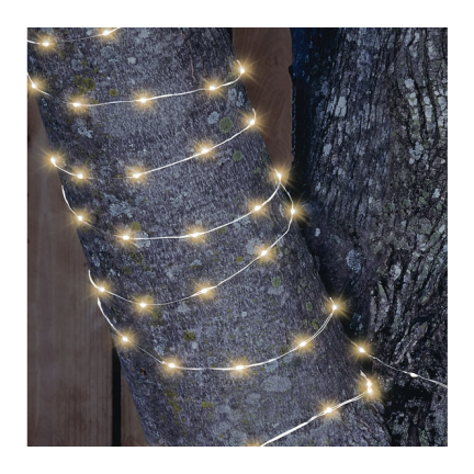 TG64619 Lampki druciki, solarne ogrodowe, drucik 100 led ciepłe