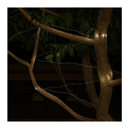 TG64619 Lampki druciki, solarne ogrodowe, drucik 100 led ciepłe