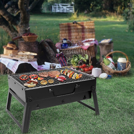 TG71421 Grill ogrodowy węglowy, przenośna składana walizka, gril turystyczny na kemping