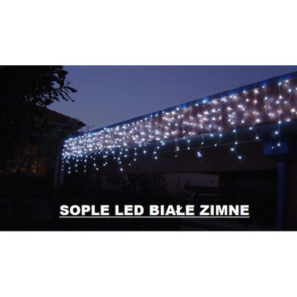 SW29 Lampki choinkowe SOPLE 500 led biały zimny KURTYNA