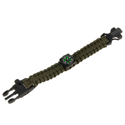 SS88 BRANSOLETKA PARACORD SURVIVAL 5w1 kompas KRZESIWO