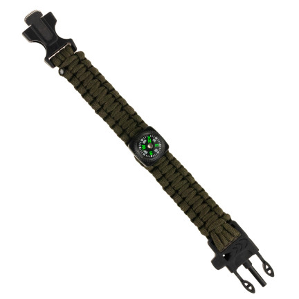 SS88 BRANSOLETKA PARACORD SURVIVAL 5w1 kompas KRZESIWO