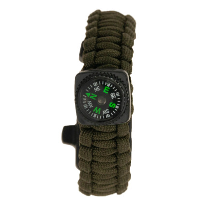 SS88 BRANSOLETKA PARACORD SURVIVAL 5w1 kompas KRZESIWO