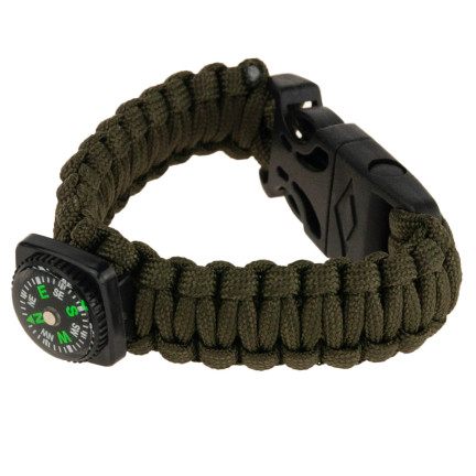 SS88 BRANSOLETKA PARACORD SURVIVAL 5w1 kompas KRZESIWO
