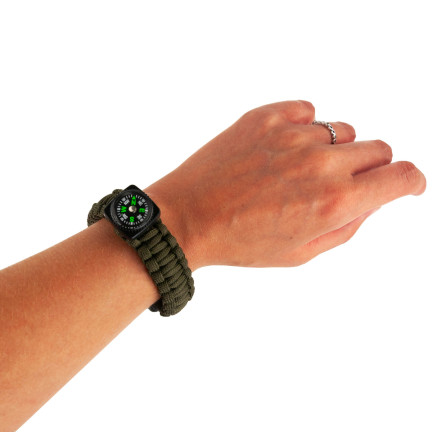 SS88 BRANSOLETKA PARACORD SURVIVAL 5w1 kompas KRZESIWO