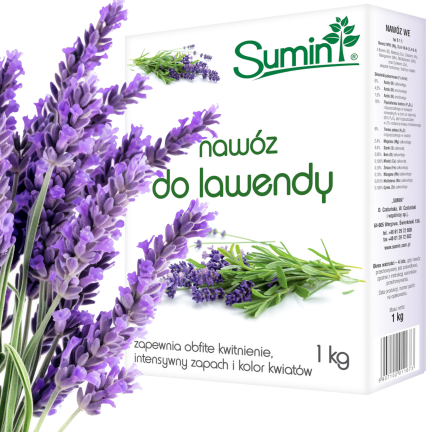 SUM13 Nawóz do lawendy, nawóz Sumin 1kg, obfite kwitnienie, bogaty skład, nawożenie lawenda