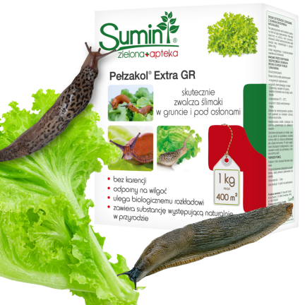 SUM23 Pełzakol Extra GR 1kg Sumin, środek na ślimaki, preparat ślimakobójczy