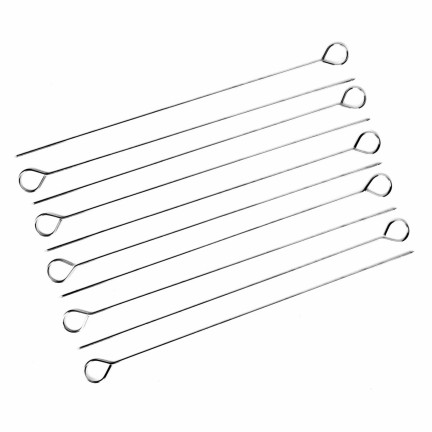 TD38 Szpilki do szaszłyków, szpikulce metalowe 10szt., patyki wielorazowe 30cm