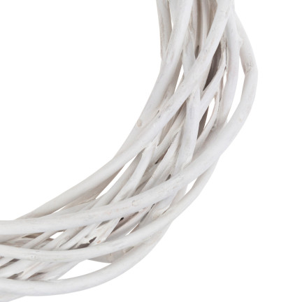 TG36607-1 WIANEK WIKLINOWY WIKLINA BIAŁY RATTAN 20CM STROIK DEKOR BAZA DO STROIKÓW