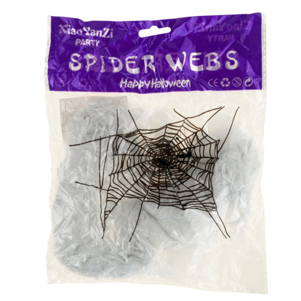 TG38901 PAJĘCZYNA Z PAJĄKAMI SIEĆ PAJĘCZA na HALLOWEEN PAJĄKI 2szt