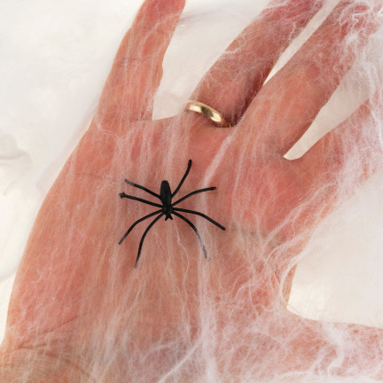 HL17 SZTUCZNA PAJĘCZYNA SIEĆ 4 PAJĄKI HALLOWEEN DEKORACJA