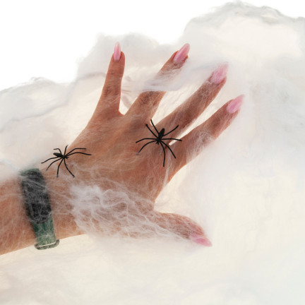 HL17 SZTUCZNA PAJĘCZYNA SIEĆ 4 PAJĄKI HALLOWEEN DEKORACJA
