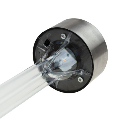 TG60448 Lampka solarna, lampa ogrodowa wbijana led, transparentna, słupek solar z czujnikiem
