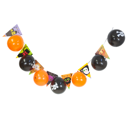 TG44472 GIRLANDA HALLOWEEN Z BALONAMI DEKORACJA DUŻA 3M