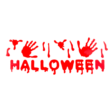 TG44529 DEKORACJA NA SZYBĘ HALLOWEEN NAPIS KREW KRWAWY