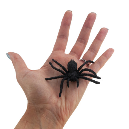 Sztuczne pająki, czarne, dekoracja Halloween, realistyczne, 6szt//kpl