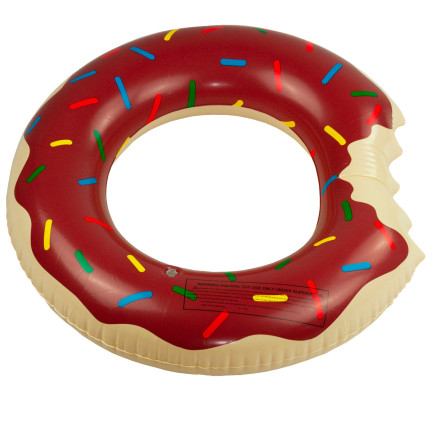 TG48122B KOŁO DMUCHANE DONUT BRĄZOWE PLAŻOWE PĄCZEK