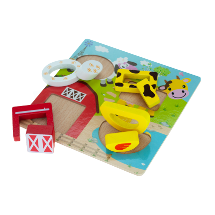 TG50027 PUZZLE DREWNIANE UKŁADANKA farma zwierzątka klocki