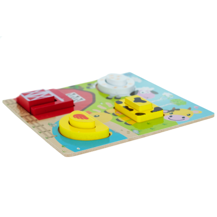 TG50027 PUZZLE DREWNIANE UKŁADANKA farma zwierzątka klocki