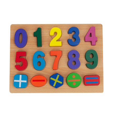 TG50034 CYFRY KLOCKI DREWNIANE UKŁADANKA DO NAUKI LICZENIA CYFERKI PUZZLE