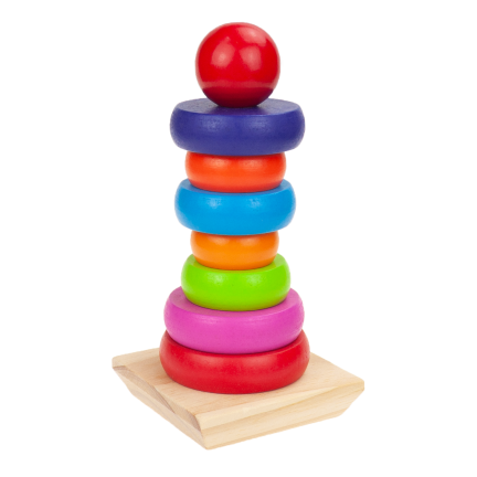TG50038 PIRAMIDKA SORTER Montessori WIEŻA KLOCKI DREWNIANE