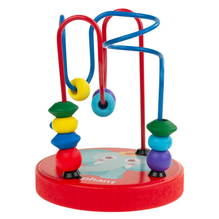 TG50048 SPIRALA DREWNIANA KORALIKI PRZEPLATANKA MULA ZABAWKA EDUKACYJNA MONTESSORI