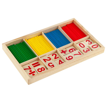 TG50050 Zestaw matematyczny, patyczki drewniane, zestaw do nauki liczenia, matematyka