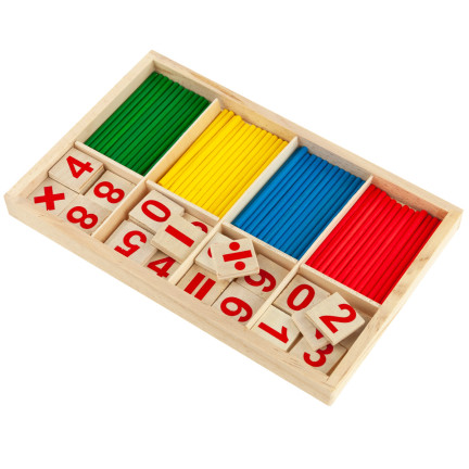 TG50050 Zestaw matematyczny, patyczki drewniane, zestaw do nauki liczenia, matematyka