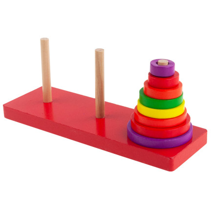TG50053 KLOCKI DREWNIANE UKŁADANKA STOŻEK sorter piramida