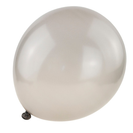TG53243-3 BALONY SREBRNE SZARE 100 SZTUK ZESTAW METALICZNE URODZINY ŚLUB LATEKSOWE