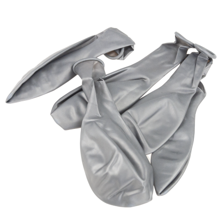 TG53244E BALONY METALICZNE 5SZT SZARE CHROMOWANE URODZINY