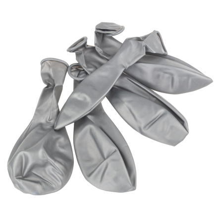 TG53244E BALONY METALICZNE 5SZT SZARE CHROMOWANE URODZINY