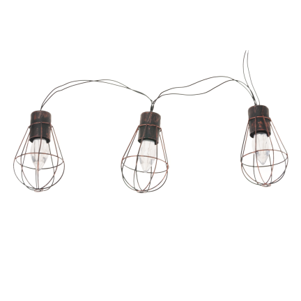 TG60432 Lampki solarne 10 led, loft, druciane, ogrodowe lampki, girlanda na balkon