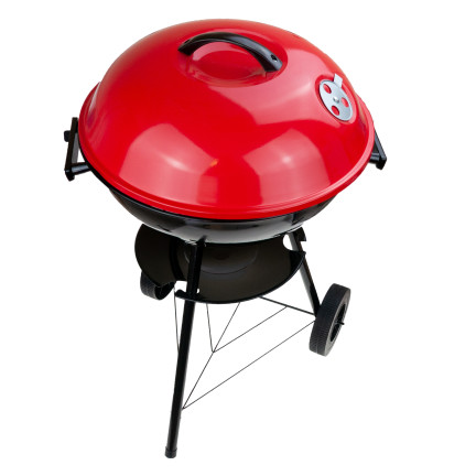 TG56276 Grill węglowy ogrodowy, okrągły z pokrywą, popielnik