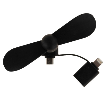 TG56377 WIATRACZEK DO TELEFONU MICRO USB LIGHTNING 3W1