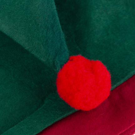 Czapka elfa, świąteczna czapeczka, uniwersalna, zielono-czerwona, 1szt.