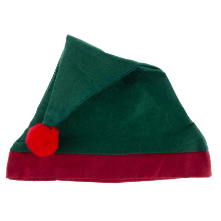 Czapka elfa, świąteczna czapeczka, uniwersalna, zielono-czerwona, 1szt.